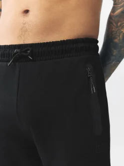 Next Noir - Pantalon de jogging en interlock doux au toucher à poignets Best