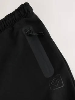 Next Noir - Pantalon de jogging en interlock doux au toucher à poignets Best