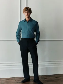 Next Noir - Pantalon de smoking en laine Marzotto Coupe classique avec bandes latérales Online