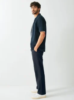 Next Noir - Pantalon élégant en lin et coton Blend