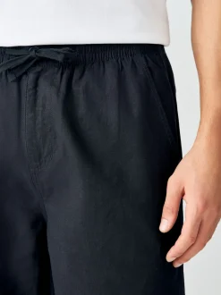 Next Noir - Pantalon élégant en lin et coton Blend