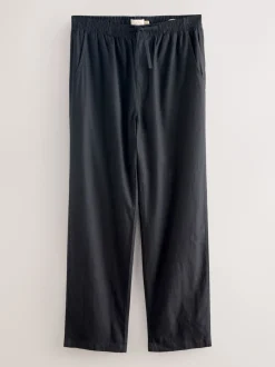 Next Noir - Pantalon élégant en lin et coton Blend