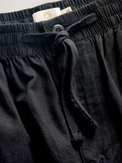 Next Noir - Pantalon élégant en lin et coton Blend