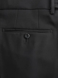 Next Noir - Pantalon élégant plissé coupe décontractée Clearance