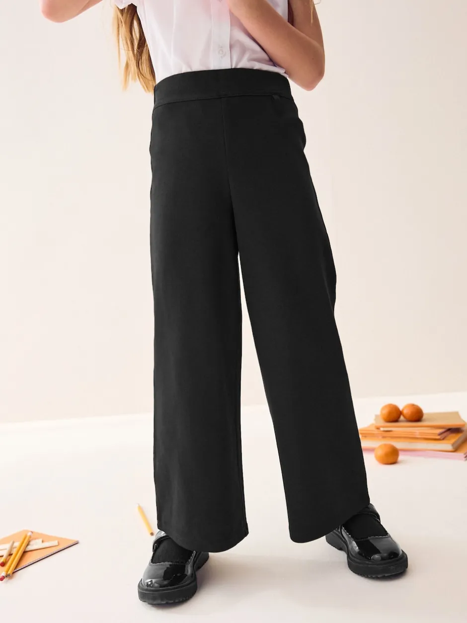 Next Noir - Pantalons Amples en jersey extensible en coton riche (3-17ans) Discount