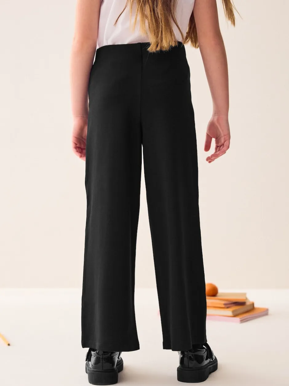 Next Noir - Pantalons Amples en jersey extensible en coton riche (3-17ans) Discount