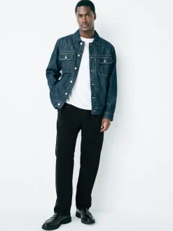 Next Noir - Pantalons chinos extensibles à double pli Outlet