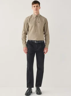 Next Noir - Pantalons chinos extensibles plissés simples Outlet