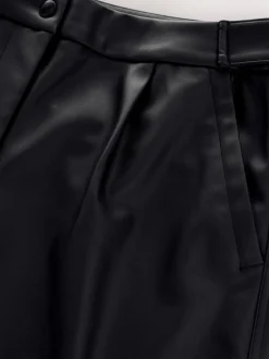 Next Noir - Pantalons coupe ballon en similicuir Clearance