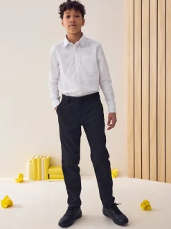 Next Noir - Pantalons d’école Coupe droite (3-17ans) Sale