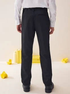 Next Noir - Pantalons d’école Coupe droite (3-17ans) Sale