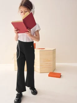 Next Noir - Pantalons d'école extensibles à boutonnières en coton riche (3-16ans) Outlet