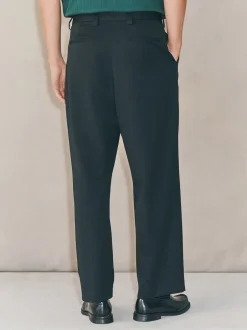 Next Noir - Pantalons habillés à coupe large EDIT à double plis Discount