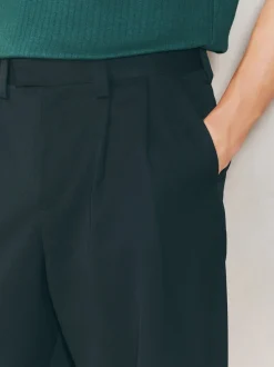 Next Noir - Pantalons habillés à coupe large EDIT à double plis Discount