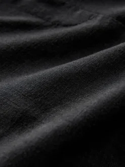 Next Noir - Pantalons intelligents à jambe large en lin Blend Sale