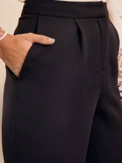 Love & Roses Noir - Pantalons Coupe droite Online