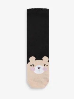 Next Noir - Paquet de 5 chaussettes d'école à cheville en coton riche Character Discount