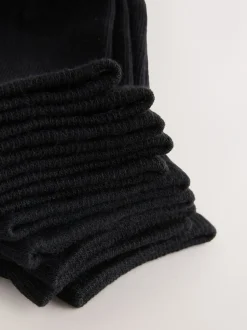 Next Noir - Paquet de 7 chaussettes d'entraînement en coton riche Outlet
