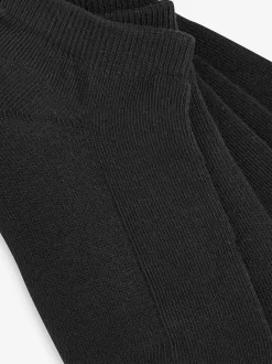 Next Noir - Paquet de 5 chaussettes d'entraînement à semelle coussinée en coton riche Outlet