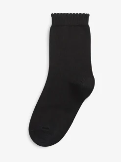 Next Noir - Paquet de 5 chaussettes d'école en coton riche Discount