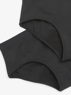 Next Noir - Paquet de 2 culottes périodiques légères pour adolescents (7-16ans) Clearance