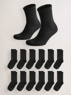 Next Noir - Paquet de chaussettes de sport essentielles 12 Outlet