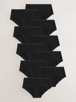 Next Noir - Paquet de slips taille basse 10 (3-16ans) Best