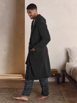 Next Noir - Peignoir texturé en velours côtelé Outlet