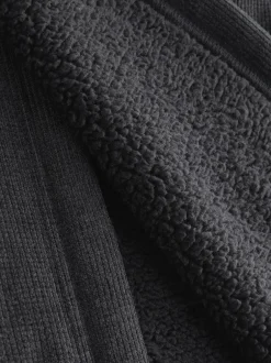 Next Noir - Peignoir texturé en velours côtelé Outlet