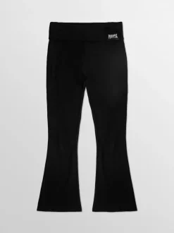 Pineapple Noir - Pantalons en jersey à ceinture repliée pour femmes