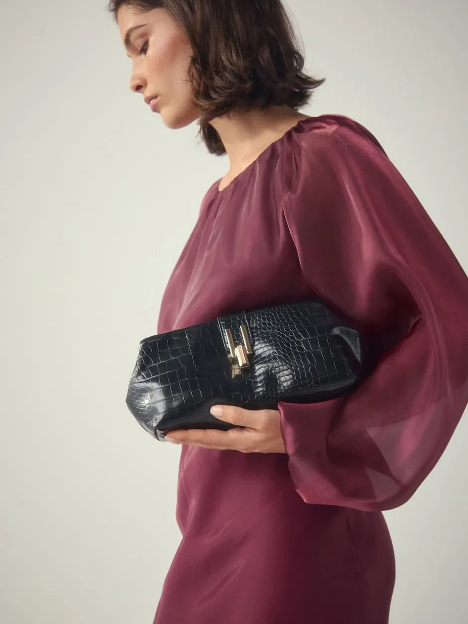 Next Noir - Pochette croco en PU Best