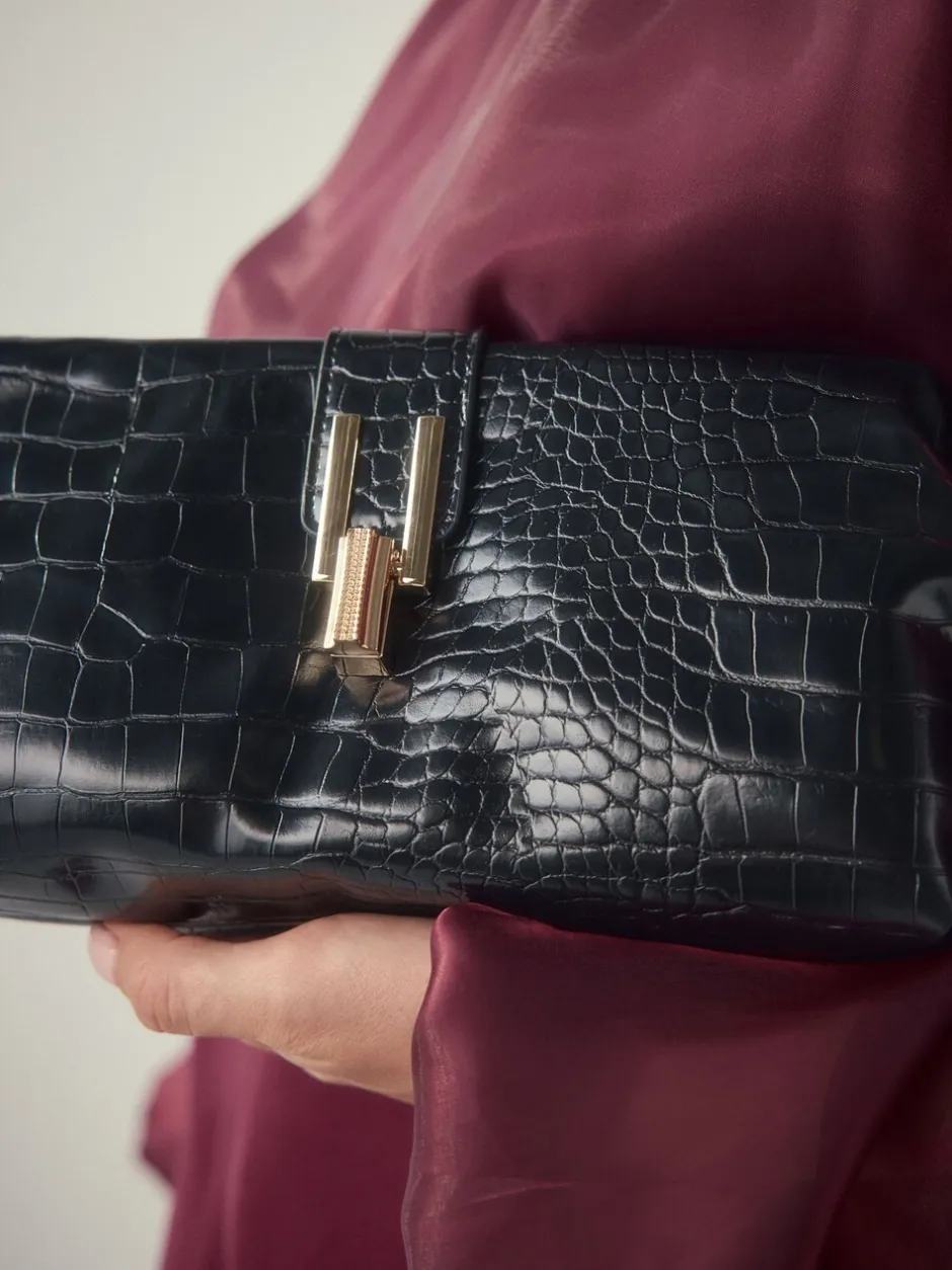Next Noir - Pochette croco en PU Best