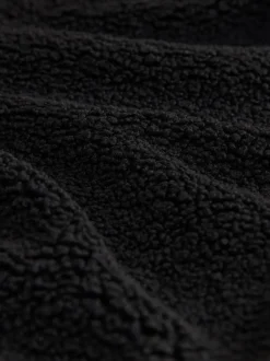 Next Noir - Polaire zippée en entonnoir en peau de mouton New