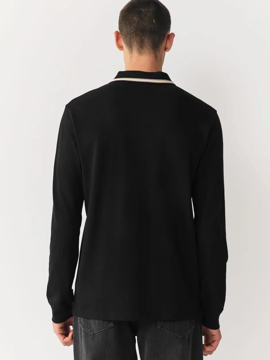 Next Noir - Polo à liserés Clearance
