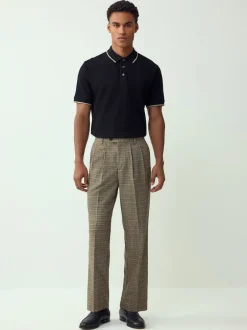 Next - Polo coupe classique à manches courtes et liserés Noir