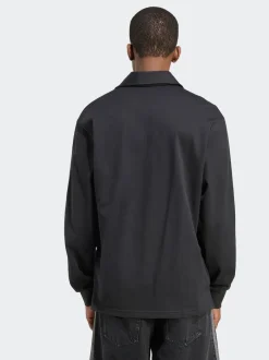 adidas originals Noir - Polo de rugby Adidas Original Adicolor New