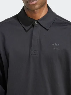 adidas originals Noir - Polo de rugby Adidas Original Adicolor New