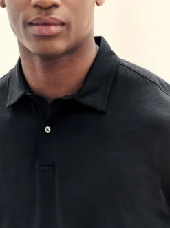 Next - Polo en jersey Manches courtes 3 Pack Noir Clearance