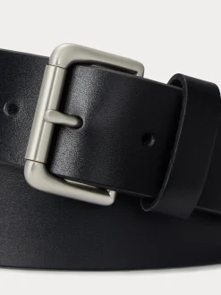 Polo Ralph Lauren Noir - Leather Jeans Belt New