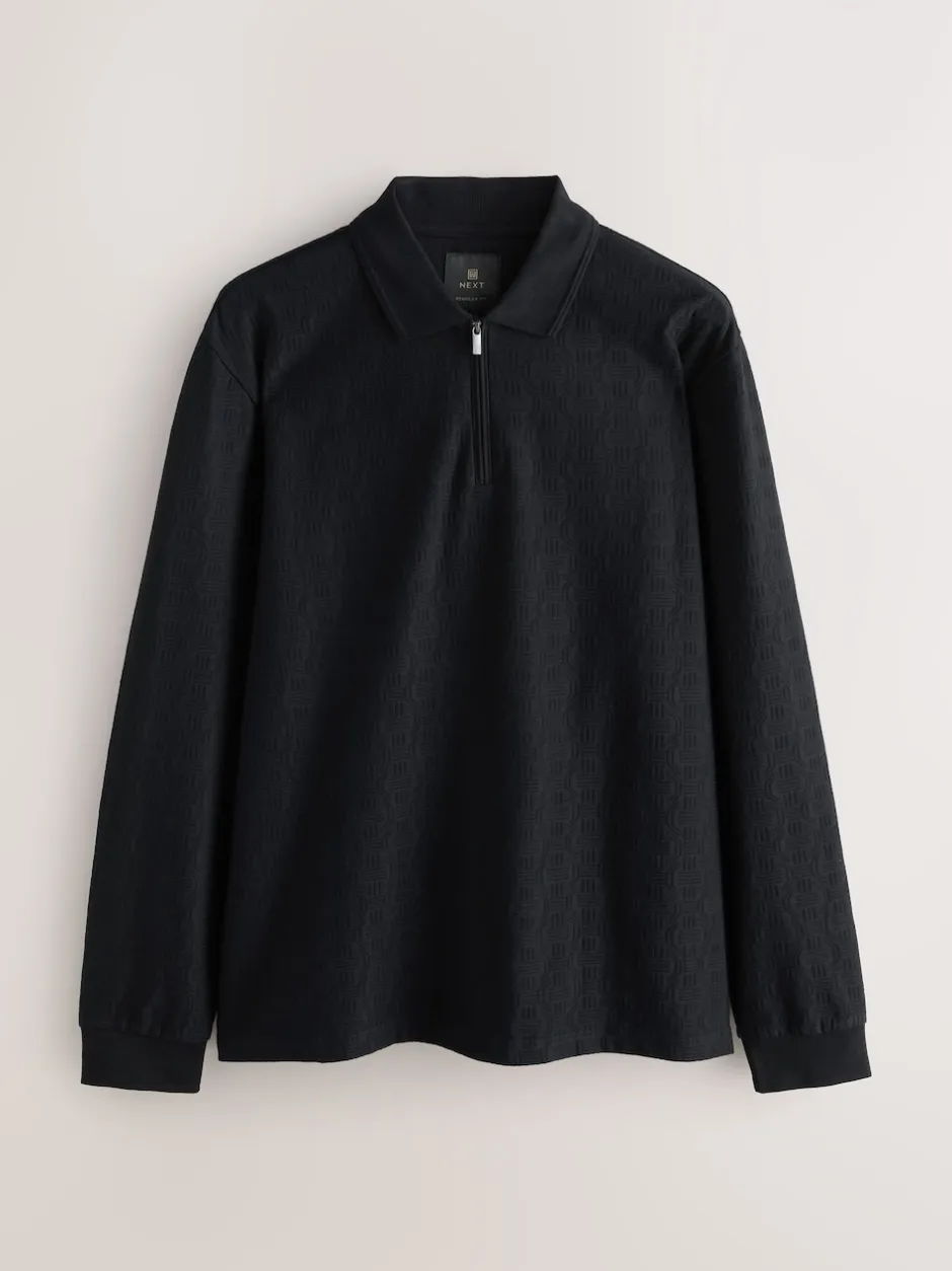 Next Noir - Polos chics à col zippé