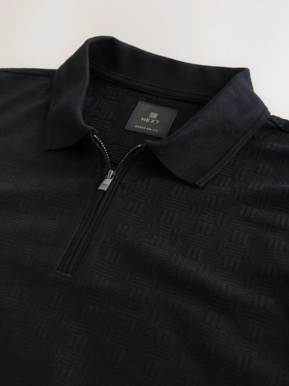 Next Noir - Polos chics à col zippé