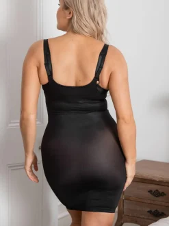 Pour Moi Noir - Lingerie Hourglass Shapewear Fermeté pour le contrôle du ventre Wear Your Own Bra Slip New