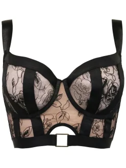 Pour Moi Noir - soutien-gorge bustier à armatures non rembourré India broderie Outlet