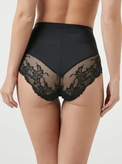 Next Noir / Praline Nude - Imprimé Gainant Culotte brésilienne dos lacé 2 Lot Online