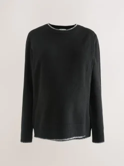 Next Noir - Pull d’allaitement en maille Grossesse Discount