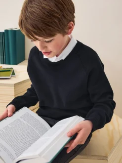 Next Noir - Pull scolaire en maille à col rond (3-16ans) New