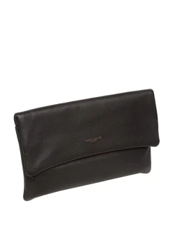 Pure Luxuries London - Pochette Amelia Nappa en cuir Noir New