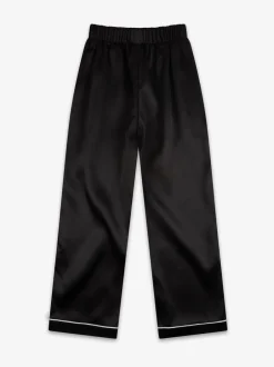 The Little Tailor Noir - Pyjama de Noël boutonné en satin pour enfant New