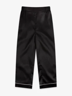 The Little Tailor Noir - Pyjama de Noël boutonné en satin pour enfant New