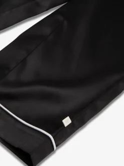 The Little Tailor Noir - Pyjama de Noël boutonné en satin pour enfant New